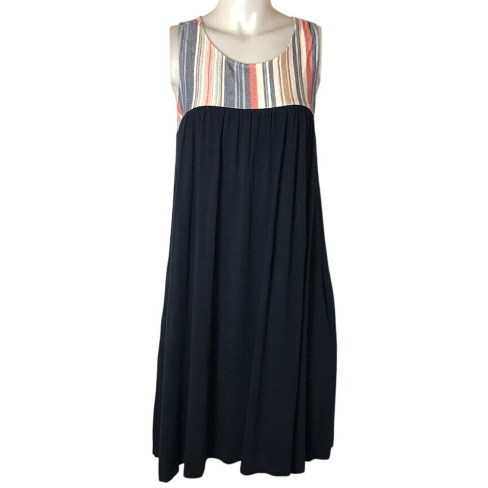 PORRIDGE DARK‎ BLUE & STRIPES SWING TENT DRESS